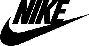 The black Nike logo featuring the word NIKE in bold letters above the iconic swoosh symbol on a white background.
